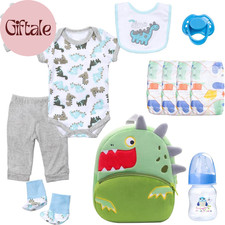 Reborn Baby Dolls Clothes Accessories Dinosaur Outfit Set 12 Pcs Set for 17-22 I