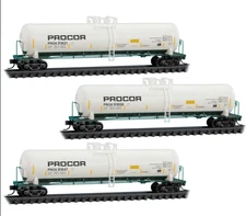 Micro Trains N Scale Procor PROX 56' Tank Car 3-Car Runner Pack 983-00-234
