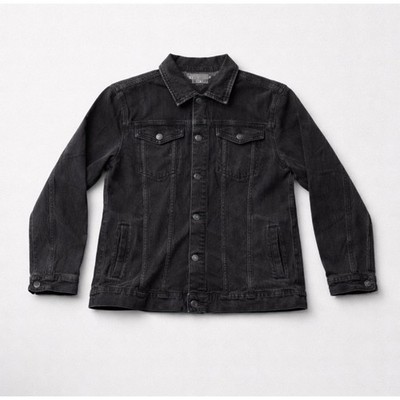 Art Class Boys Denim Trucker Jacket Dark Gray Wash Size L 10/12 NWT