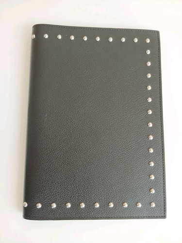 MAISON LAFFARGUE BLACK GRAINED GOAT LEATHER NOTEPAD HOLDER WITH PAD - RRP: €130 - Picture 21 of 24