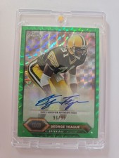 NFL Auto #'d /99 - George Teague Green Chrome Variation Autograph 