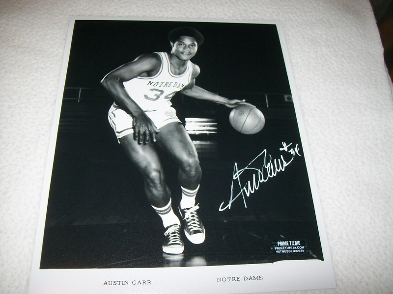 AUSTIN CARR SIGNED AUTO 8X10 PHOTO NOTRE DAME FIGHTING IRISH #2 FREE SHIP!!