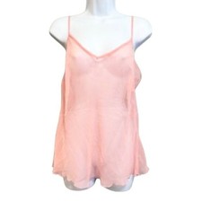 Vintage California Dynasty Babydoll slip Nightgown Size M Pink