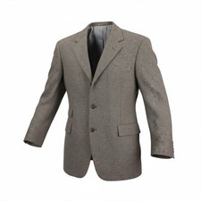 Vtg Polo Ralph Lauren Blazer Men Gray Sports Jacket Ticket Pocket USA Union READ