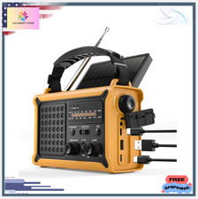 12000mAh Emergency Weather Radio Solar Hand Crank NOAA AM/FM Flashlight SOS