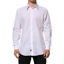 Dolce & Gabbana Shirt White Cotton MARTINI Men Formal Dress 42/US16.5/XL 680usd