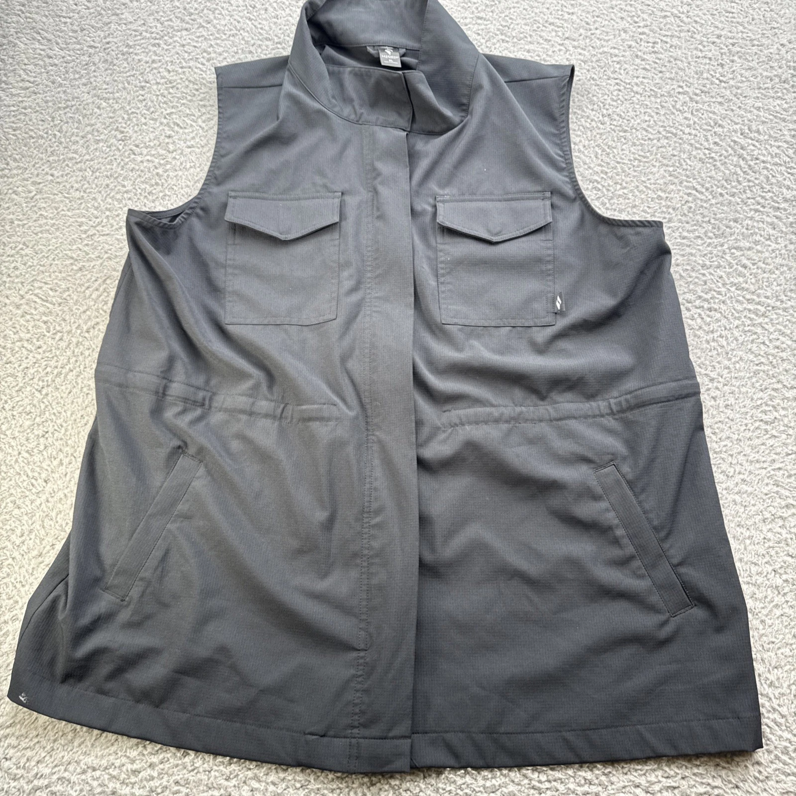 Skechers Vest Mens XL Black Performance Stretch Hiking Pockets Full Zip Jacket