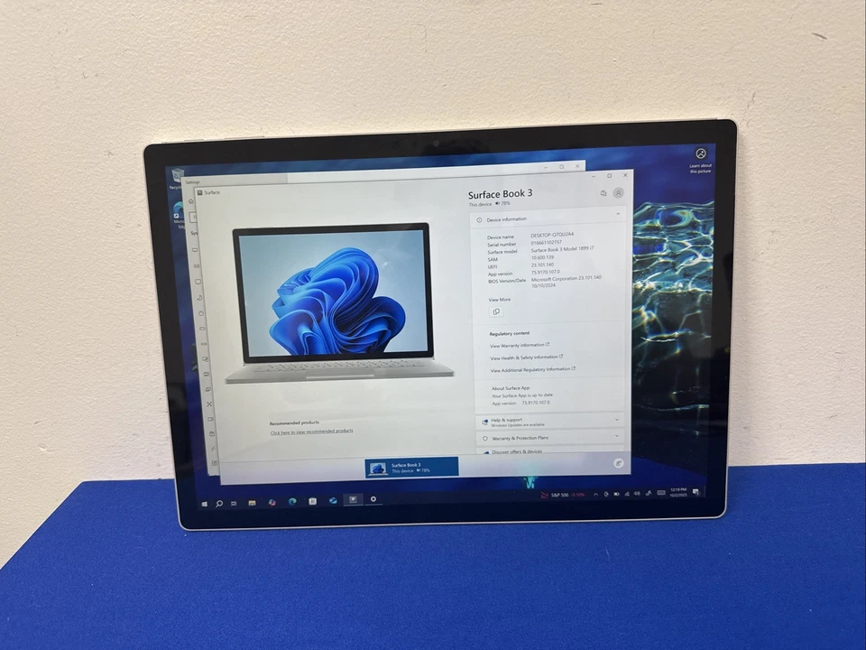 Microsoft Surface Book 3 15" 1899 i7-1065G7 32GB RAM-476GB-Win 10 Pro*Solo pestaña Foto 4 de 4