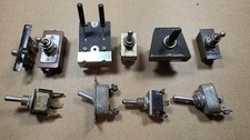 Group Of Ten Vintage Different Toggle Switches