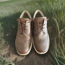 Orthofeet Moreno Mens Brown Leather Wingtip O...