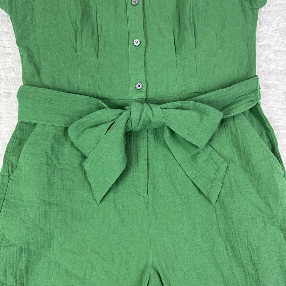 Mono Boden Colette de doble tela para mujer talla 6P Reino Unido 10P verde bolsillos con cinturón Foto 4 de 4