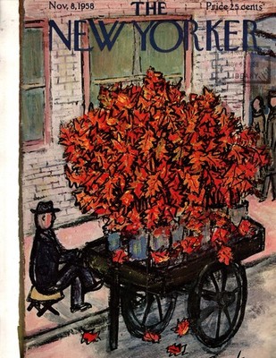 1958 New Yorker November 8 - Lower Eastside Flower vendor - Birnbaum