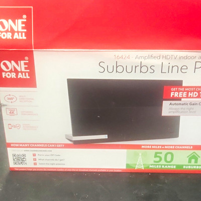 One For All Suburbs Line Pro Amplified Indoor HDTV Antenna 50mi