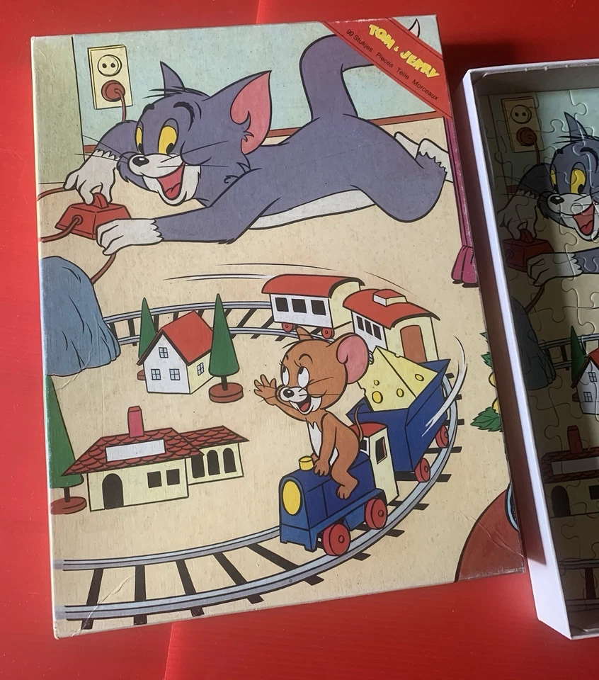 Vintage puzzle Tom&Jerry 99 pièces 1967 éditeur B.C.F - Photo 4/4