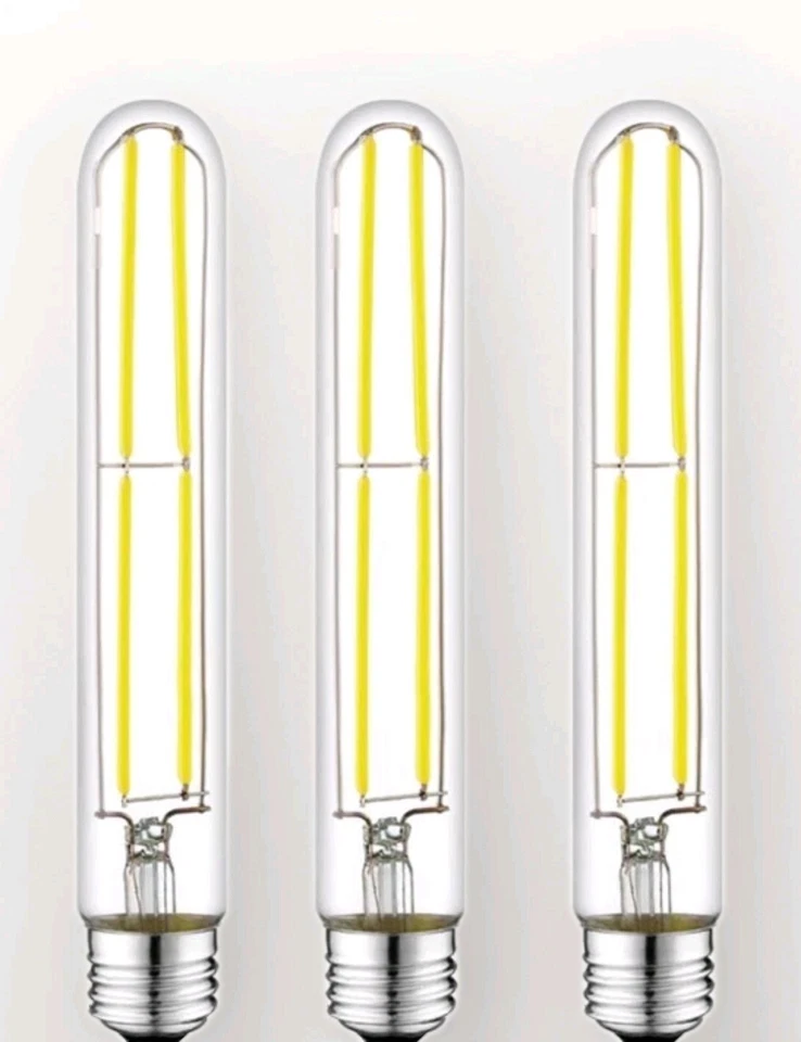 3 Pack 7.3 Inch E26 LED Bulb, 60W Dimmable, 6000K Cool White Edison Bulbs, 6W... - Image 2 of 2