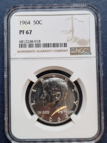 1964 Kennedy Proof Half Dollar 50c Silver Graded NGC PF67 #98608
