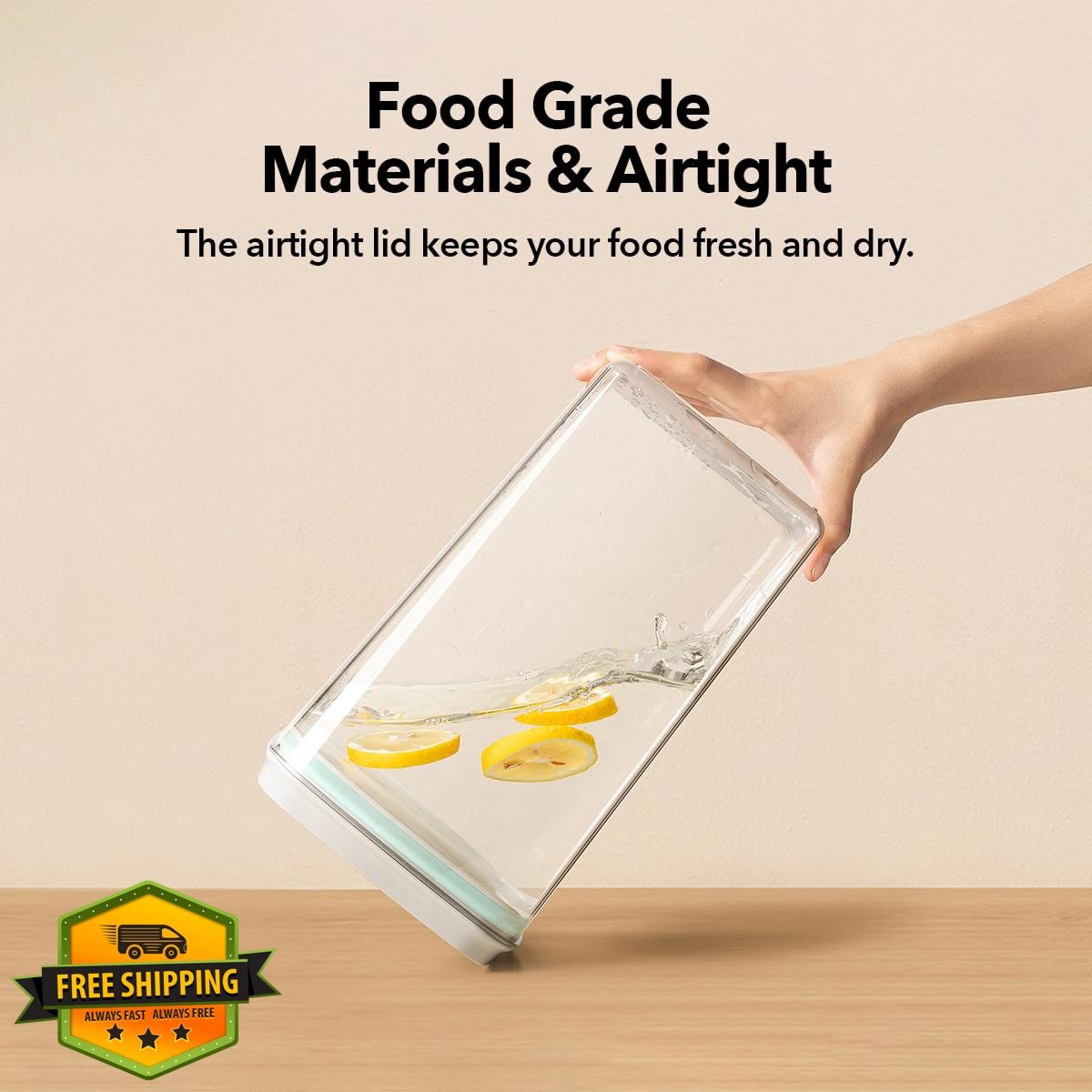 Storage Container 4.2qt Airtight Kibble Treats 2 Pack