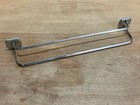 Vintage 1940's Chrome Kitchen / Bathroom Towel Bar Rack Wall Mount 18" Double