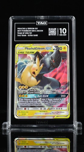 Pikachu & Zekrom-GX graded TAG 10 for sale on eBay