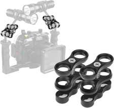 2 PCS X 1" Inch Aluminum Standard Long Ball Clamp Mount for Underwater Diving Li