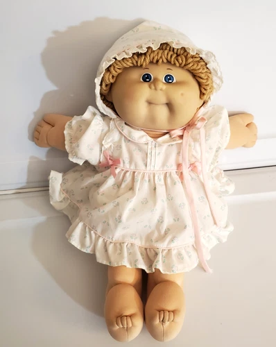 Vintage 1980s Coleco Cabbage Patch Kids 16" Doll - Alexis Preemie Dress w/Bonnet