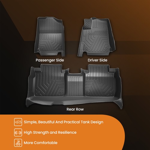 Floor Mat Liner 3D Molded TPE Rubber Anti-Slip For Toyota Camry 2012-2017 - Picture 3 of 10