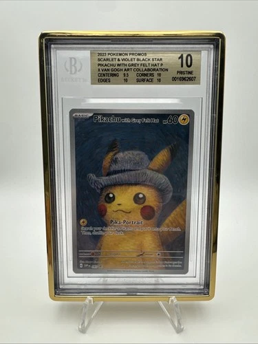 PTCG Pokemon Pikachu BGS10 Grey Felt Hat 2023 SVP085 Van Gogh English