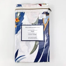 Williams Sonoma Iznik printed linen  Euro Pillow Sham 26" x 26" New