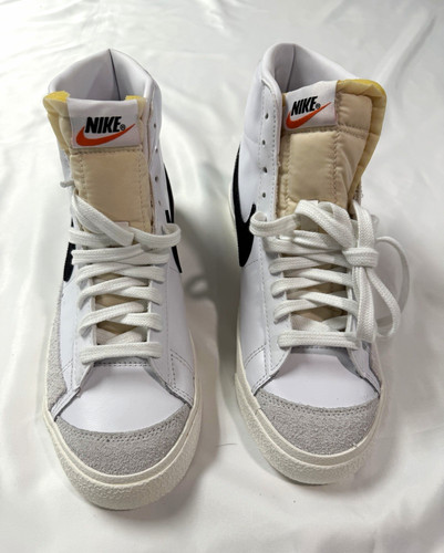 Nike Blazer Mid '77 Vintage White/Black/Gray Leather Mid Top Sneakers CZ1055-100