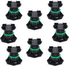 8 pcs Deck Blocks No Digging Foundation Adjustable Rubber Pads for Stone or Wood