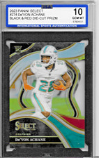 2023 Panini Select  Club Level De'Von Achane #274 Black & Red Prizm Die-Cut