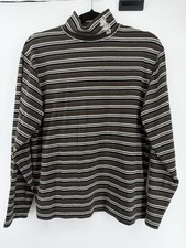 Vintage Walt Disney World Striped Turtleneck Mickey Mouse Embroidered Size M 90s