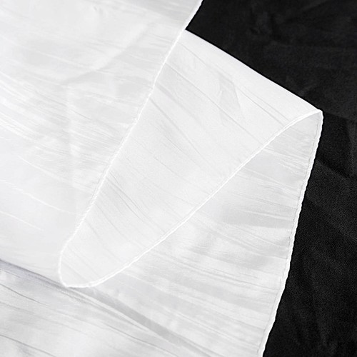 WHITE 90" x 156" Accordion Crinkle TAFFETA RECTANGULAR TABLECLOTH Party Supplies - 第 7/8 張圖片