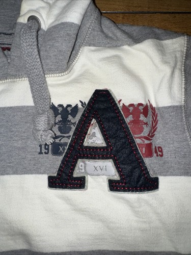 Burton Snowboarding Stripped Sweater Hoodie Grey And White Small 19x25 - Picture 2 of 5