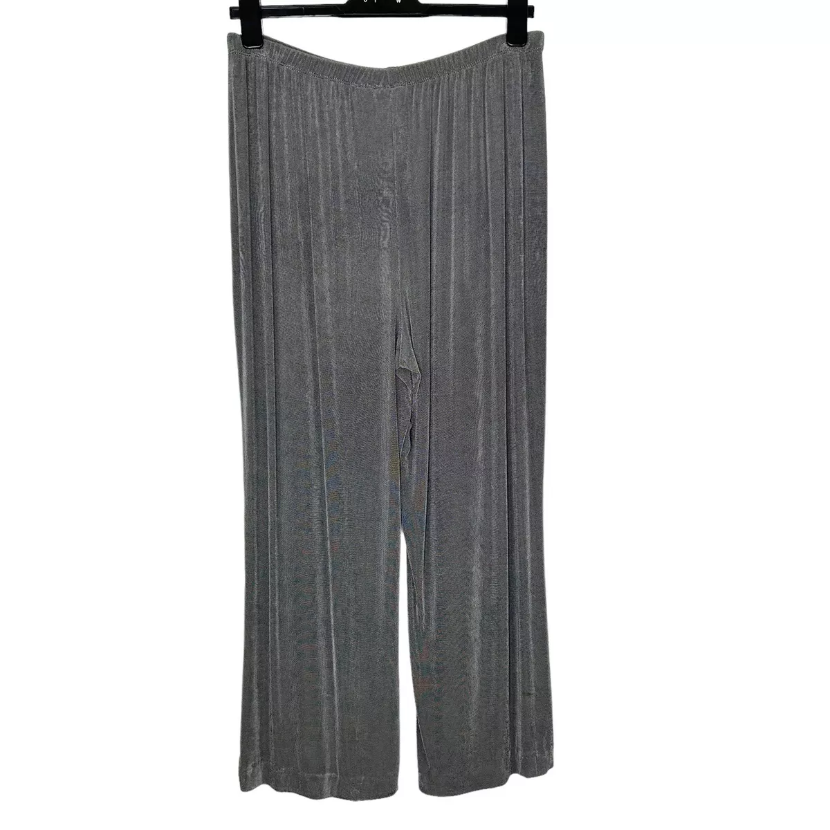 Chicos Travelers Pull On Wide Leg Ankle Pants Womens Size 2 US 12 Short  Slinky