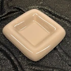 Vintage Pink Haeger Pottery Rolled Edge 7" Square Trinket Dishe/ Ashtray #2176