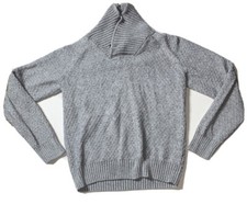 Preowned- H M Cowlneck Long Sleeve Pullover Striped Sweater Mens Size L 