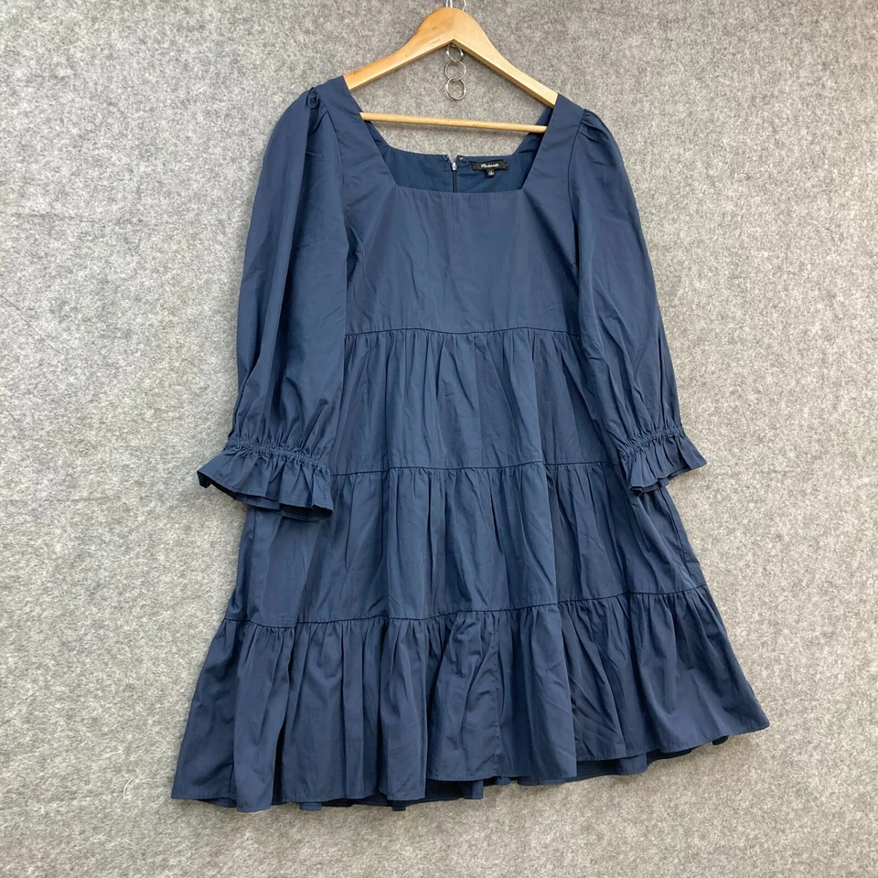 Vestido Madewell Mujer 12 Azul Manga Larga Cambio Algodón Forrado Verano 45918 Foto 2 de 4
