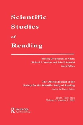 Venezky - Reading Development in Adults   A Special Issue of scientif - T9000z