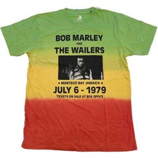 Maglietta Bob Marley And The Wailers ""Montego Bay"" Dip Dye - NUOVA UFFICIALE
