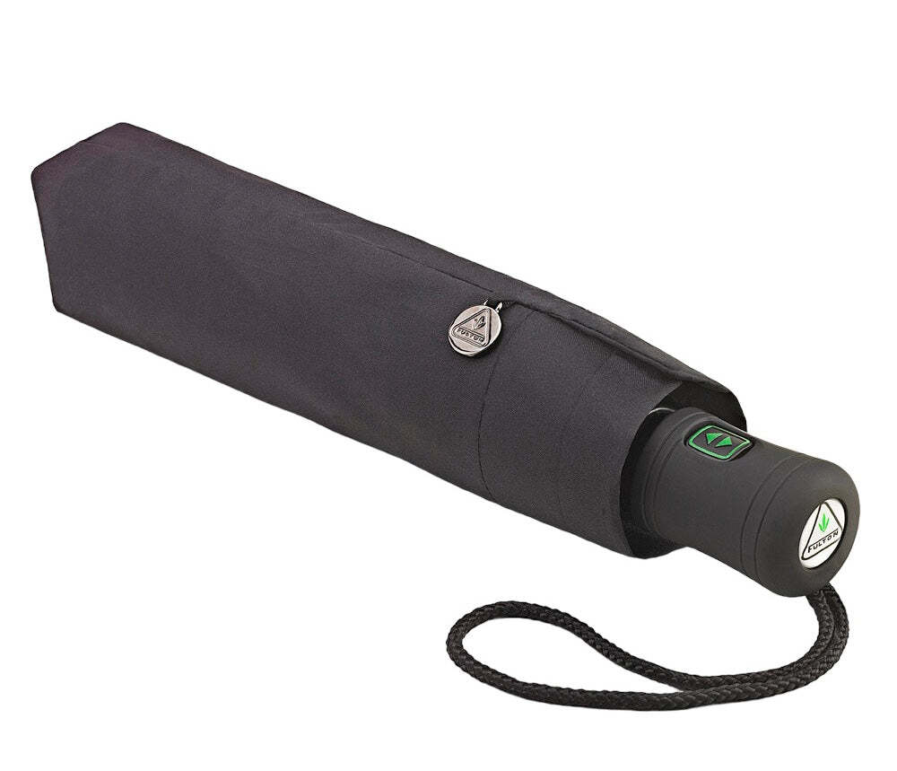 Fulton Open & Close 3 Automatic Folding Umbrella - Black | Aluminium & Fibreglas