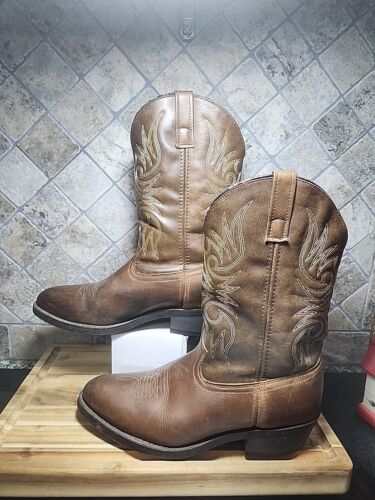 Laredo Paris 4242 Men's Brown Leather Western Cowboy Boots Size 11.5 D - Picture 2 of 12