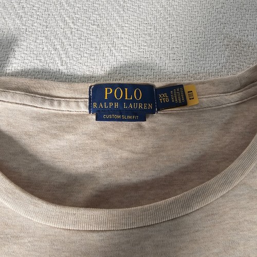 Polo Ralph Lauren Custom Slim Fit Soft T-Shirt Refined Beige Men 2XL Flesh Pony - Picture 2 of 9