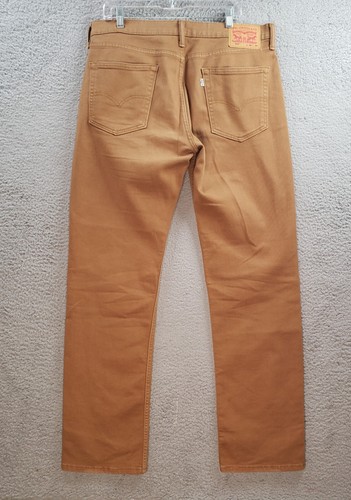 Levi's 514 Men's White Tag Salvaged Denim Jeans Size 36 x 34 Brown - Picture 3 of 10