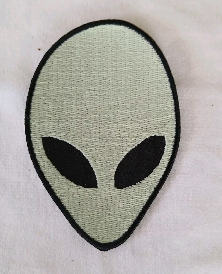 Alien Glow in The Dark! Sew On /Iron On Embroidered 2.1/2" x 4" UFO - Image 2 of 3