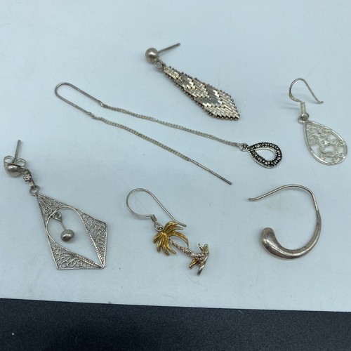 Lot of 39 Various Sterling Silver Single Earrings Some Vintage Designer 86.5g - Picture 11 of 11