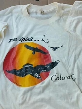 VTG 1979 COLORADO EAGLE SUNRISE T-Shirt XL Screen Stars USA GARCIA Single Stitch
