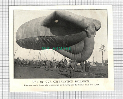 C3904) Britischer Beobachtungsballon Ypern - 1918 Clip