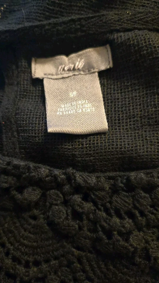 Blusa Top Aerie Encaje Negra Cachicha S Pequeña Hada Grunge Bruja Foto 3 de 4