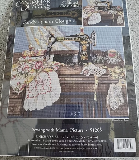 Candamar Designs CountedCross Stitch Kit Sewing With Mama  By Sandy Lynam Clough